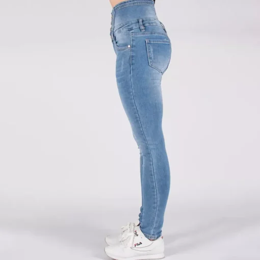 JEANS Farkut>Bestiny high waist stretchfarkut v.sininen