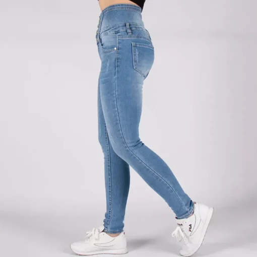 JEANS Farkut>Bestiny high waist stretchfarkut v.sininen