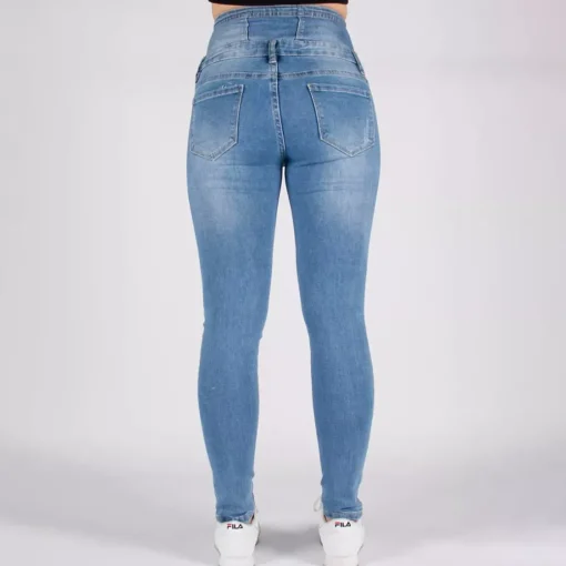JEANS Farkut>Bestiny high waist stretchfarkut v.sininen