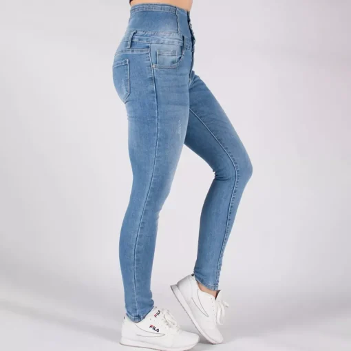 JEANS Farkut>Bestiny high waist stretchfarkut v.sininen
