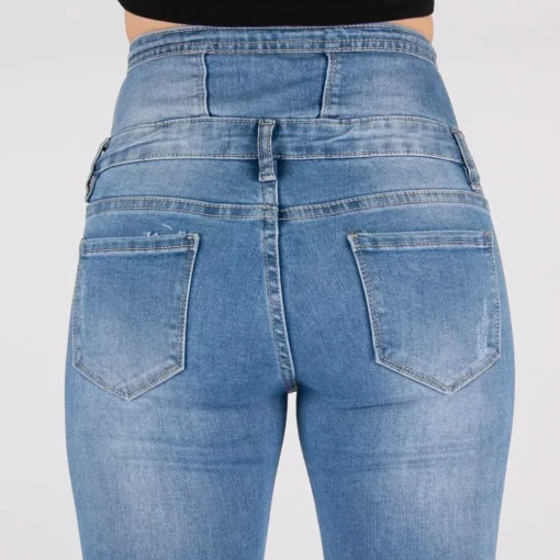 JEANS Farkut>Bestiny high waist stretchfarkut v.sininen