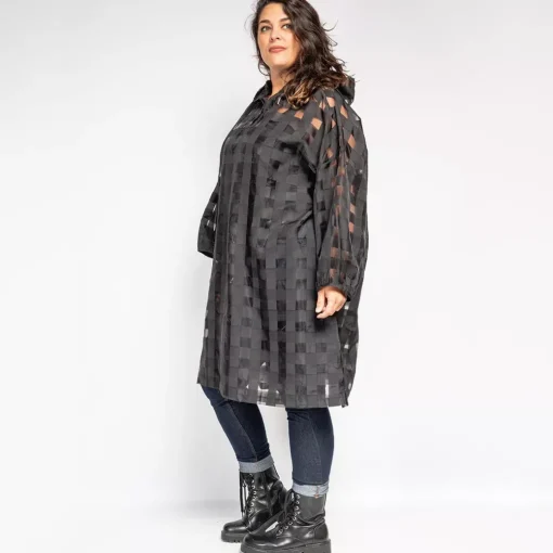 JEANS Tunikat | Hupparit>Bubblee Taft hupullinen tunika musta