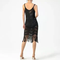 JEANS Minimekot>C Rose Beach hapsumekko musta