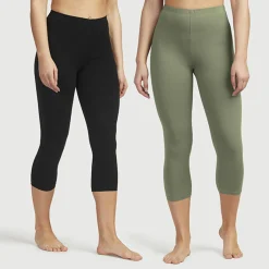 JEANS Leggingsit>Caprileggingsit 2-pakkaus khaki/musta