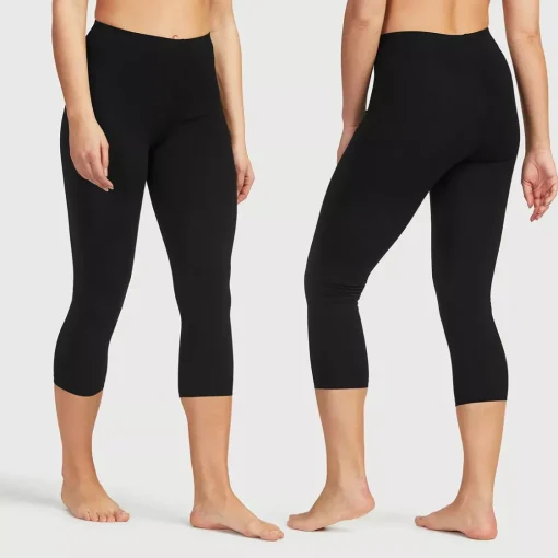 JEANS Leggingsit>Caprileggingsit 2-pakkaus musta/musta