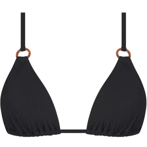 JEANS Uima-asut>Chlamys Varia Ribbed Triangle bikiniliivit musta