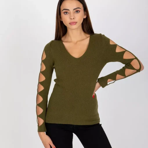 JEANS Pitkähihaiset Paidat>Coco Angelo Gizi neulospaita khaki