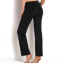 JEANS Housut>Comfort housut korkealla vyötäröllä musta