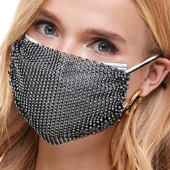 JEANS Kasvosuojat>Cover-Up kasvosuojan päällinen strasseilla hopea