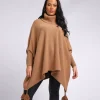 JEANS Neuleet | Plus!>Creme Boheme Tassels neuleponcho kameli