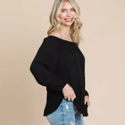 JEANS Pitkähihaiset Paidat>Culture Code Candice paita musta