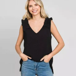 JEANS Lyhythihaiset Paidat Ja Topit>Culture Code Charlotta toppi musta