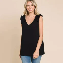JEANS Lyhythihaiset Paidat Ja Topit>Culture Code Charlotta toppi musta
