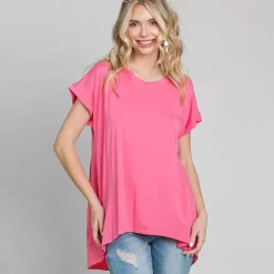 JEANS Lyhythihaiset Paidat Ja Topit>Culture Code Cruz trikoopaita pink lemonade
