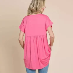 JEANS Lyhythihaiset Paidat Ja Topit>Culture Code Cruz trikoopaita pink lemonade