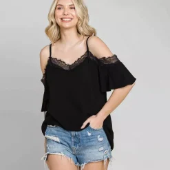 JEANS Lyhythihaiset Paidat Ja Topit>Culture Code Ember toppi musta