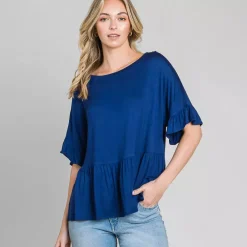JEANS Lyhythihaiset Paidat Ja Topit | Plus!>Culture Code Estela trikoopaita ink blue
