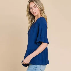 JEANS Lyhythihaiset Paidat Ja Topit | Plus!>Culture Code Estela trikoopaita ink blue