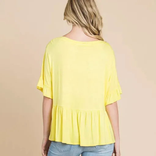 JEANS Lyhythihaiset Paidat Ja Topit>Culture Code Estela trikoopaita yellow mousse