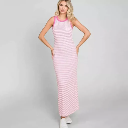 JEANS Maksimekot>Culture Code Fae ribbimekko flamingo pink