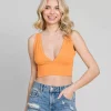 JEANS Lyhythihaiset Paidat Ja Topit>Culture Code Kinsley ribbitoppi mango jam