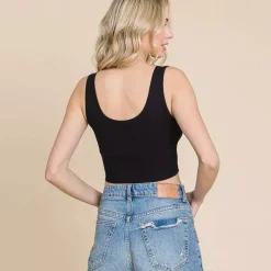 JEANS Lyhythihaiset Paidat Ja Topit></noscript>Culture Code Kinsley ribbitoppi musta