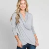 JEANS Pitkähihaiset Paidat>Culture Code Lacy trikoopaita vaaleanharmaa