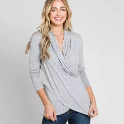 JEANS Pitkähihaiset Paidat>Culture Code Lacy trikoopaita vaaleanharmaa