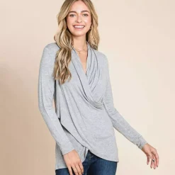 JEANS Pitkähihaiset Paidat>Culture Code Lacy trikoopaita vaaleanharmaa