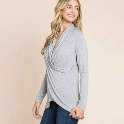 JEANS Pitkähihaiset Paidat></noscript>Culture Code Lacy trikoopaita vaaleanharmaa