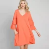 JEANS Minimekot>Culture Code Marianna trikoomekko living coral