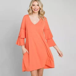 JEANS Minimekot>Culture Code Marianna trikoomekko living coral