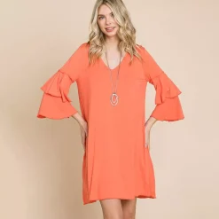 JEANS Minimekot>Culture Code Marianna trikoomekko living coral