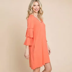 JEANS Minimekot></noscript>Culture Code Marianna trikoomekko living coral