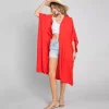 JEANS Takit | Plus!>Culture Code Raquel maxi kimono red orange