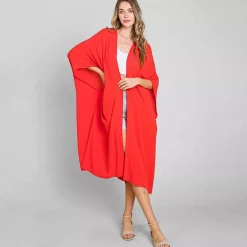 JEANS Takit | Plus!>Culture Code Raquel maxi kimono red orange