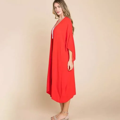 JEANS Takit | Plus!>Culture Code Raquel maxi kimono red orange