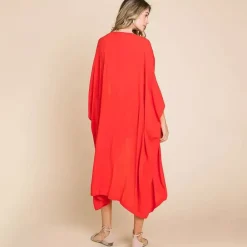 JEANS Takit | Plus!></noscript>Culture Code Raquel maxi kimono red orange