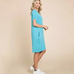 JEANS Minimekot>Culture Code Sierra t-paitamekko pastel teal