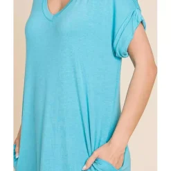 JEANS Minimekot></noscript>Culture Code Sierra t-paitamekko pastel teal