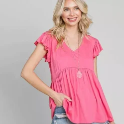 JEANS Lyhythihaiset Paidat Ja Topit>Culture Code Xiomara trikoopaita lemonade pink