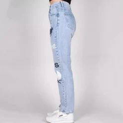 JEANS Farkut>Daysie Boyfriend kuvioidut farkut v.sininen