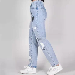 JEANS Farkut></noscript>Daysie Boyfriend kuvioidut farkut v.sininen