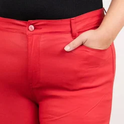 JEANS Housut | Plus!>Daysie Coated housut punainen