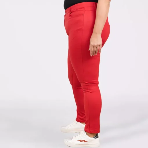 JEANS Housut | Plus!>Daysie Coated housut punainen