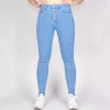 JEANS Farkut>Daysie high waist stretchfarkut baby blue