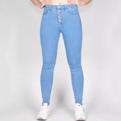 JEANS Farkut>Daysie high waist stretchfarkut baby blue