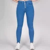JEANS Farkut>Daysie high waist stretchfarkut steel blue