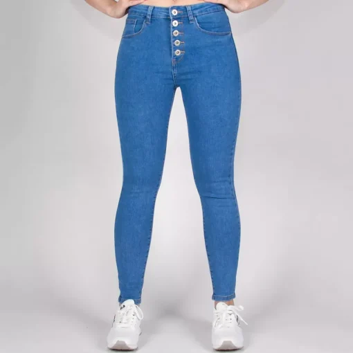 JEANS Farkut>Daysie high waist stretchfarkut steel blue