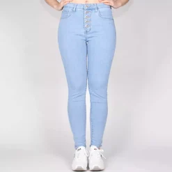 JEANS Farkut>Daysie high waist stretchfarkut light blue